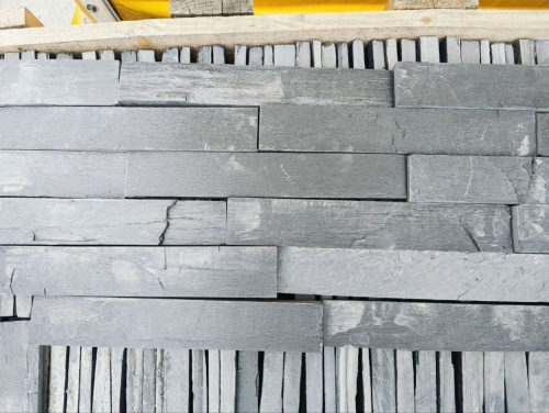 Плитка чёрная из натурального камня фасадная 30 см * 5 см, толщина 7 мм -30 мм купить в Владивостоке