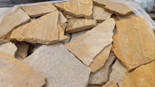 Плитняк златолит жёлтый для цоколя купить в Владивостоке