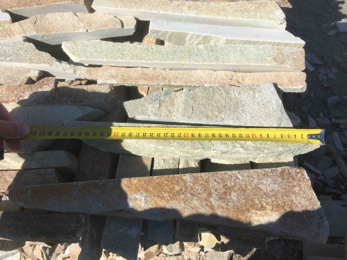 Горбушка златолит золотистый для облицовки купить в Владивостоке