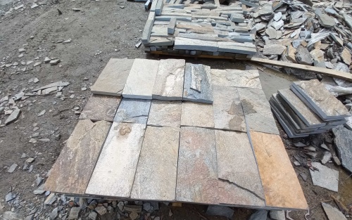 Плитка пилёная златолит Уральский для цоколя, отмостки купить в Владивостоке