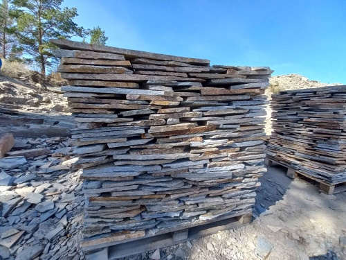 Плитняк златолит серебристый для фасада купить в Владивостоке