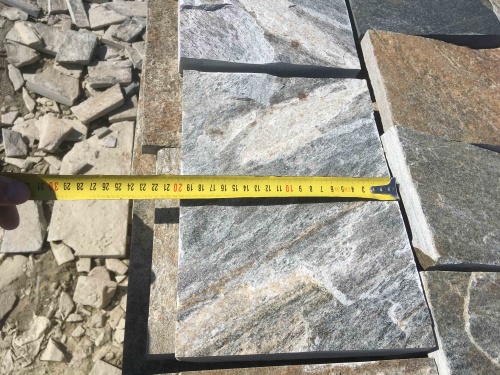 Плитка пилёная златолит Уральский для цоколя, отмостки купить в Владивостоке