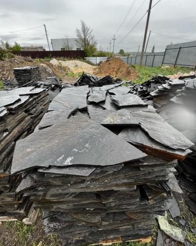 купить чёрный плитняк златолит